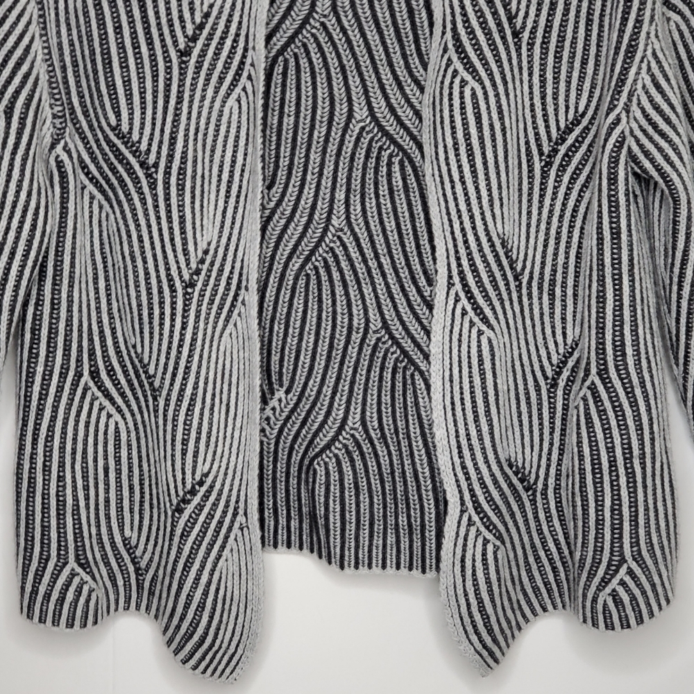 Bartolini Cashmere Wool Blend Cardigan Size L Made in Italy Open Front Sweater - Picture 6 of 12